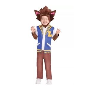 Super Monsters Lobo Howler Toddler Costume 3T-4T Netflix Series Hooded Jumpsuit